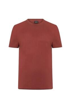 BOSS Hugo Boss Men's Tiburt Bubble Structure Cotton T-Shirt In Dark Orange-Large